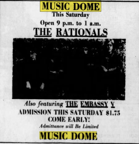 The Dome (The Music Dome) - Sep 19 1969 Ad (newer photo)